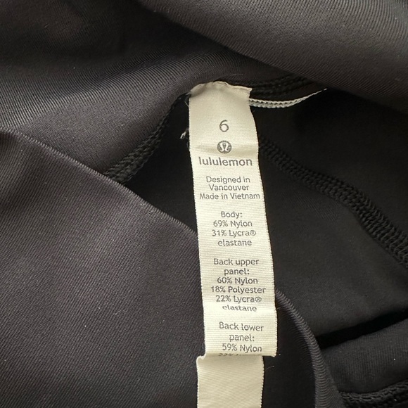 Lululemon Black Leggings with White Stitching - Picture 6 of 8